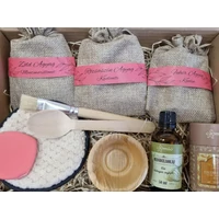 Karácsonyi ajándékdoboz agyag arcmaszk doboz belső