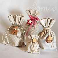 Cosmio pamutvászon zsák nagy kockás 1db