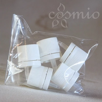 Cosmio fehér cseppentőbetétes kupak 18-as nyakú folyadéküveghez 5db