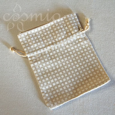 Cosmio pamutvászon zsák kicsi kockás 1db