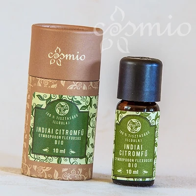 Cosmio indiai citromfű illóolaj Bio 10 milliliter
