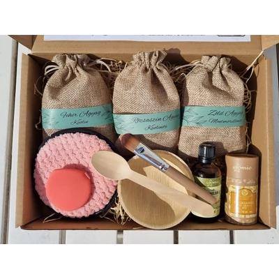 Ajándékdoboz DIY agyag arcmaszk szett